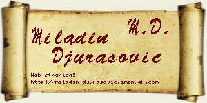 Miladin Đurasović vizit kartica